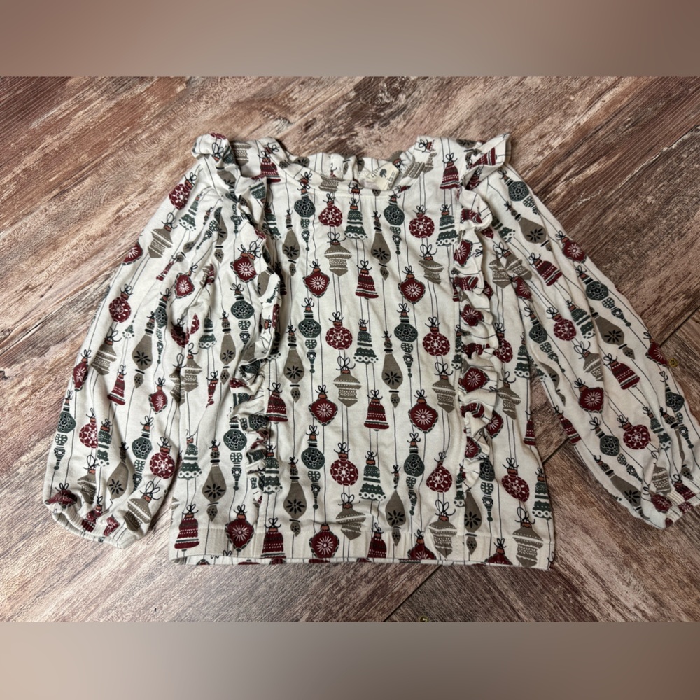 Kate Quinn Kids Blouse in Cream and Burgundy